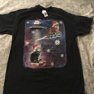 Cute Christmas Cat T-shirt